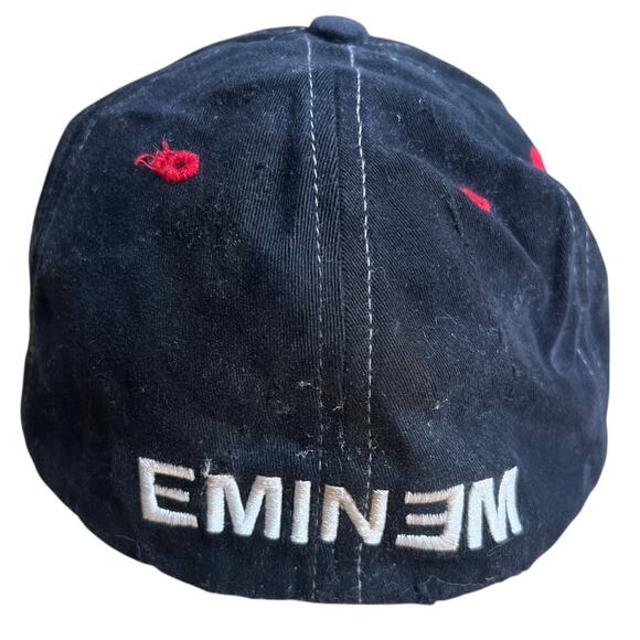 Vintage Eminem Rap Black & Red Fitted Cap Size S-M Bio-Domes - Picture 4 of 11